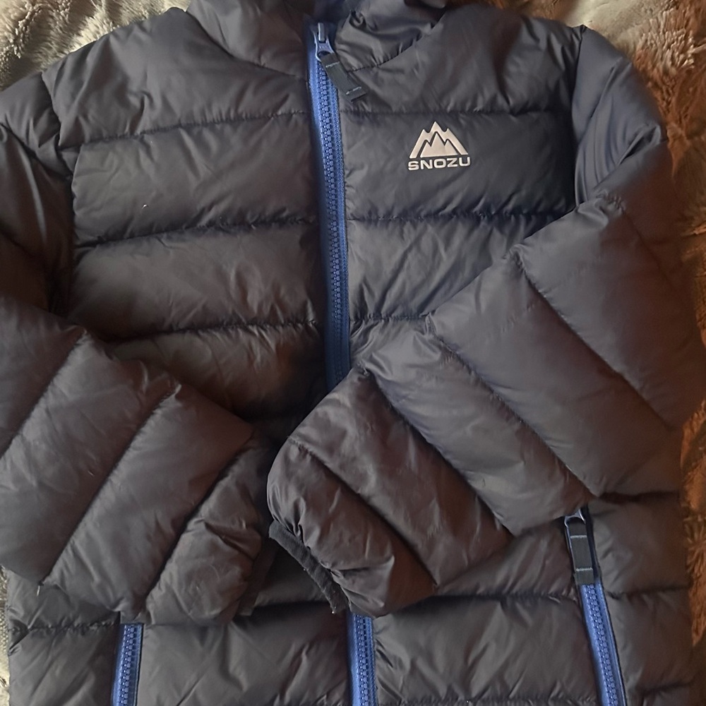 SNOZU blue down Puffer Jacket. Great condition. Size xs 5/6